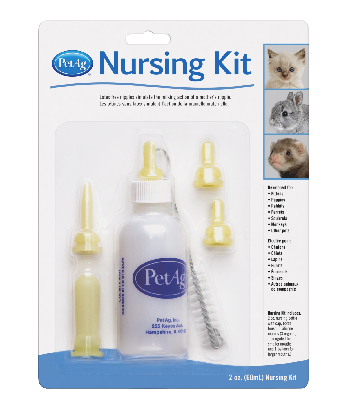 TIOVERY Pet Nurser Nursing Feeding Bottle Kits with Replacement Nipples for K... 